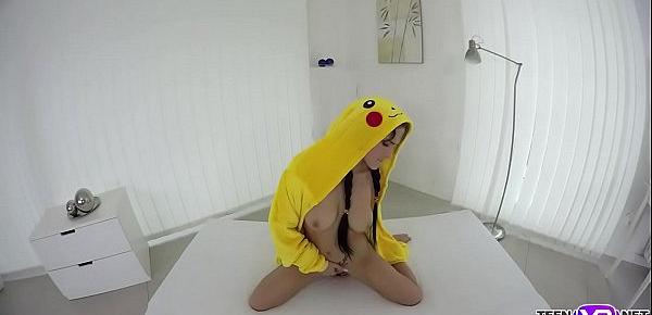  Sexy pokemon babe dildo fuck her pussy VR porn